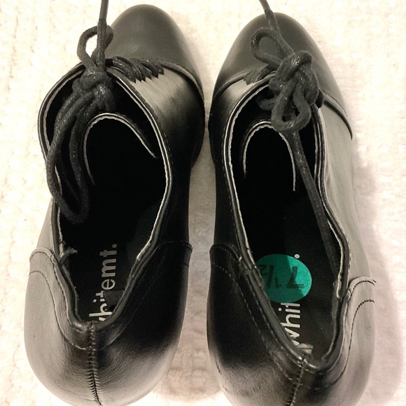 WHITE MOUNTAIN BLACK SAMMIE OXFORD LACE UP HIGH HEEL ANKLE BOOTS SZ 7.5 - Picture 7 of 12